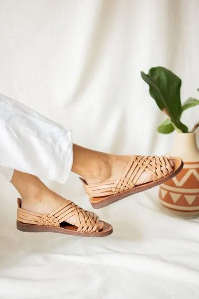 CANO CANO Luisa Huarache Beige, Cognac, – Produktbild 4 von 4
