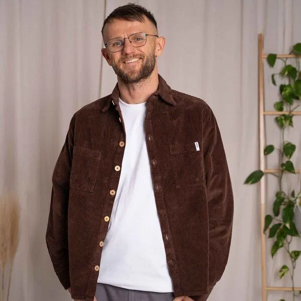 Vresh Clothing Vresh Clothing Vinley - Cord Hemd aus Biobaumwolle, Braun, – Produktbild 1 von 4