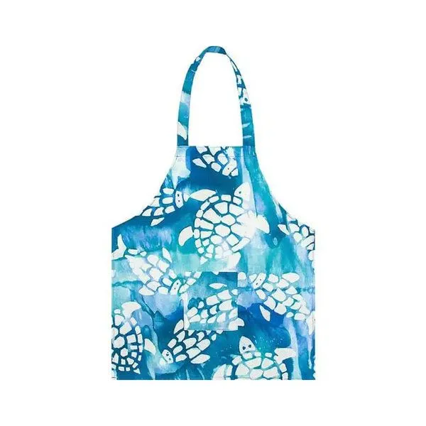 Global Mamas Global Mamas Kinderschürze aus 100% Biobaumwolle, Schildkröten-blau (blau), – Produktbild 1 von 3
