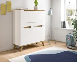 Inn.Furn Sekretär Hygge (in weiß und Nox Eiche, Breite 100 cm), mit Soft-Close-Funktion – Produktbild 1 von 1
