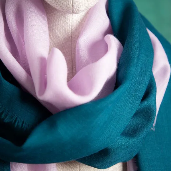 nahtur-design nahtur-design 2 Wolltücher "hauchfein", Rosa-petrol (rosa), – Produktbild 3 von 4