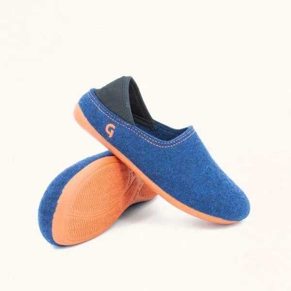 Gottstein Gottstein Kinder-Hausschuh Wool Slip-on Kids aus 100% Schurwolle mit rutschfester Gummisohle, Graphite, – Produktbild 2 von 5