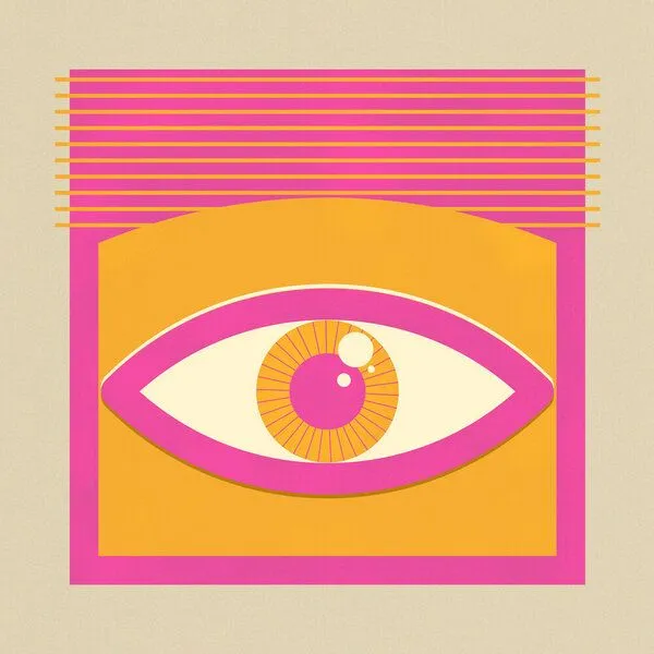 Photocircle Photocircle Poster / Leinwandbild - One Look Is Enough - pink eye – Produktbild 1 von 4