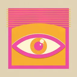 Photocircle Photocircle Poster / Leinwandbild - One Look Is Enough  - pink eye – Produktbild 1 von 1