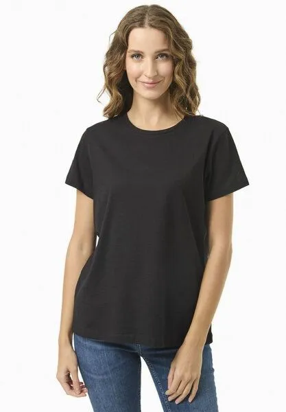 ORGANICATION ORGANICATION Damen Basic T-Shirt aus Bio-Baumwolle, Black, – Produktbild 1 von 3