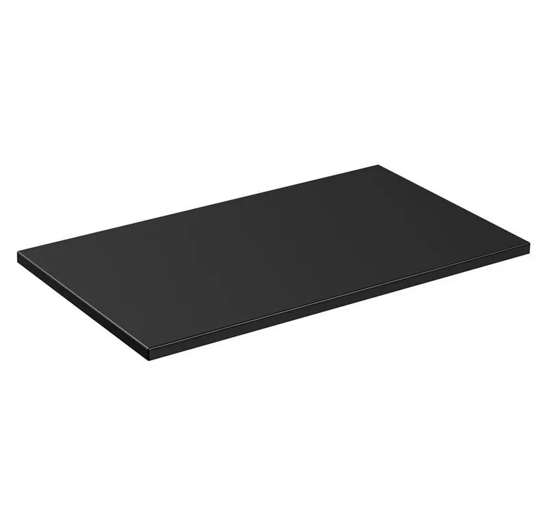 Lomadox Waschtischplatte ADELAIDE-56-BLACK, 80cm in matt schwarz, B/H/T ca. 80,6/2,2/46,5 cm, Schwarz, – Produktbild 2 von 5