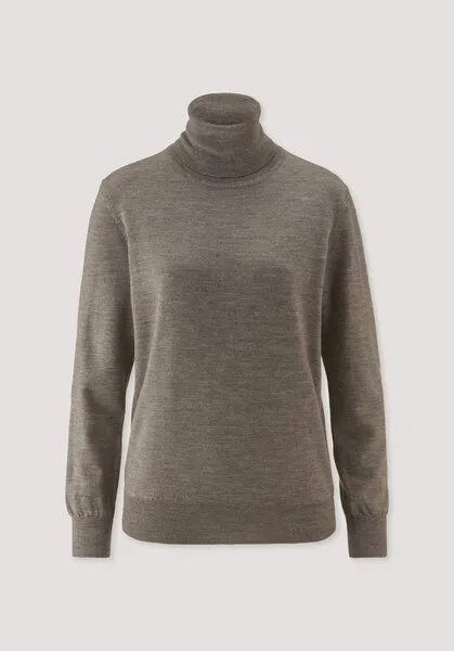 hessnatur hessnatur Rollkragenpullover Relaxed aus reiner Bio-Merinowolle, Dunkles mauve, – Produktbild 4 von 4