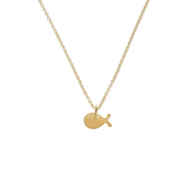 BELLYBIRD Jewellery BELLYBIRD Jewellery Halskette - kleiner Fisch (Wal), Anhänger/ Silber/ Silber vergoldet, Silver, – Produktbild 1 von 4