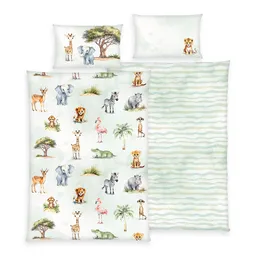 Herding Safari Flanell-Bettwäsche "Made in green" Größe 40x60 + 100x135 cm – Produktbild 1 von 1