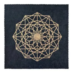 Veskor Cassiopeia Veskor Cassiopeia STERN DES LEBENS Linoldruck | 22 × 22 cm | Gold auf Schwarz – Produktbild 1 von 1