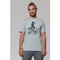 watapparel watapparel T-Shirt Unisex T-Rex auf Fahrrad, Aloe, – Produktbild 1 von 1
