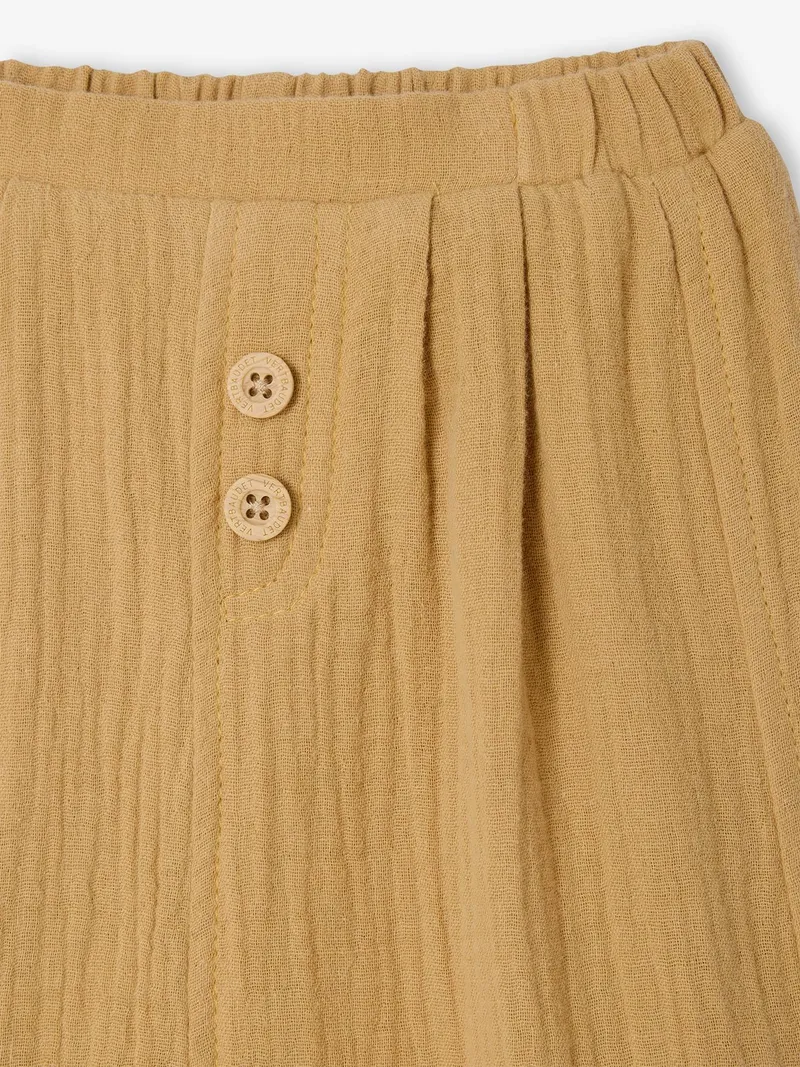 Vertbaudet Baby Hose aus Musselin, Gelb, – Produktbild 2 von 2