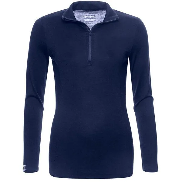 Kaipara - Merino Sportswear Kaipara - Merino Sportswear Merino Zip-Neck Slimfit 200 Damen, Blau, – Produktbild 1 von 2