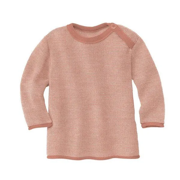 Disana Disana Melange-Pullover bio Merinowolle, Rose, – Produktbild 3 von 7