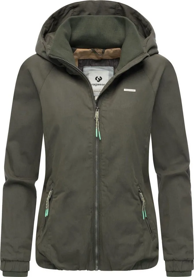 ragwear ragwear Outdoorjacke Dizzie A YOUMODO Leichte Übergangsjacke mit großer Kapuze, Grün, – Produktbild 5 von 5