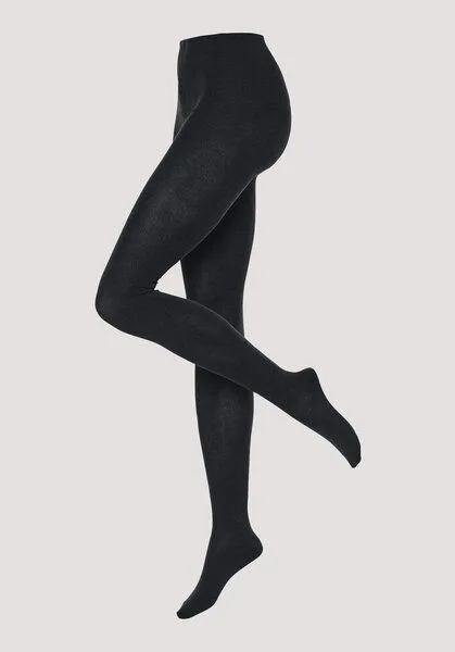 hessnatur hessnatur Blickdichte Strumpfhose aus Bio-Baumwolle, Schwarz, – Produktbild 1 von 1