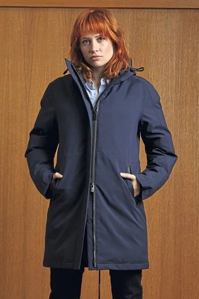 NEOBLU NEOBLU Damen Parka Lange gefütterte Winterjacke Jacke Wasserdicht Gefütterte Kapuze, Schwarz, – Produktbild 3 von 4