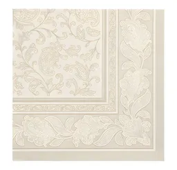 PAPSTAR PAPSTAR Papierserviette 50 x ROYAL Collection 1/4-Falz 40 cm x 40 cm champagner Ornaments – Produktbild 1 von 1