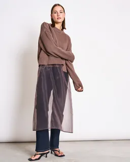 JAN N JUNE JAN 'N JUNE Damen vegan Pullover Yagmur Lehm Braun – Produktbild 1 von 1