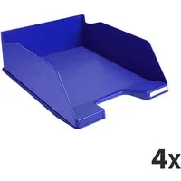 Exacompta 4 Exacompta Briefablagen Combo Maxi "ECOBlack", DIN A4+, Hoch, nachtblau, für je 750 Blatt – Produktbild 1 von 1