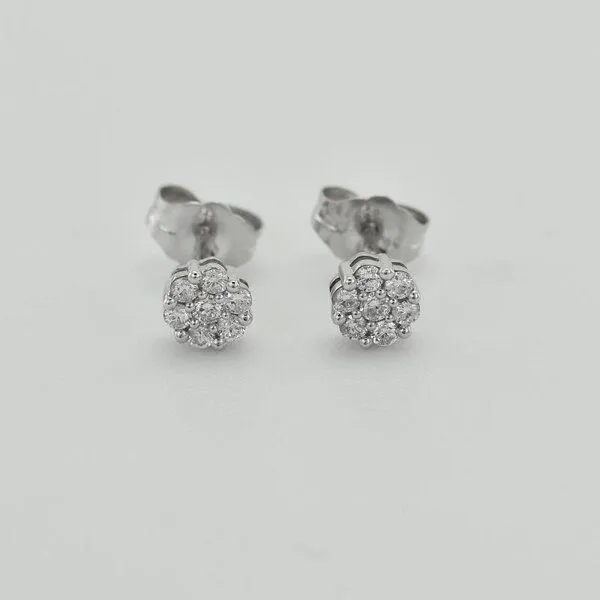 Eppi Eppi Silberne Ohrringe mit Lab Grown Diamanten Flowu, Weiss, – Produktbild 3 von 4