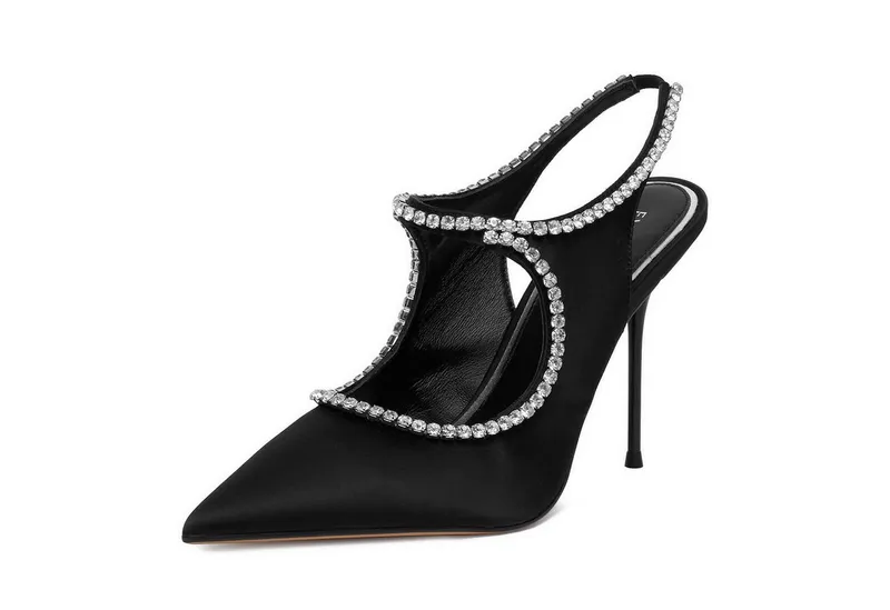 Eva Minge Damen-High Heels, schwarz High-Heel-Stiefel, Schwarz, – Produktbild 3 von 4