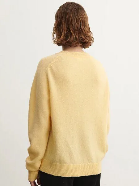 FUB FUB Lambswool Crewneck Pullover, Wheat – Produktbild 3 von 4