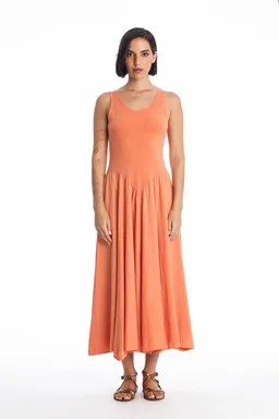 RAVENS VIEW IBIZA RAVENS VIEW IBIZA Damen vegan Kleid Look Apricot – Produktbild 1 von 1