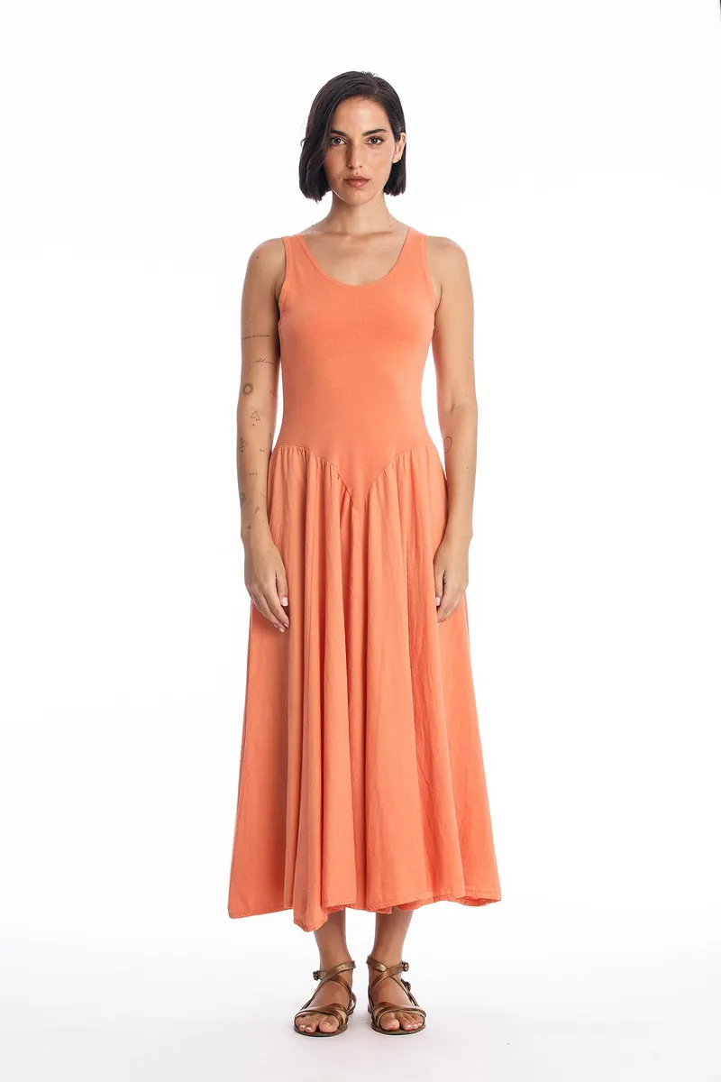 RAVENS VIEW IBIZA RAVENS VIEW IBIZA Damen vegan Kleid Look Apricot, Hell orange, – Produktbild 1 von 2