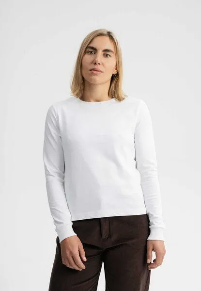 MELA MELA Langarmshirt schwer Style AASTHA aus 100% Bio-Baumwolle, Weiss, – Produktbild 1 von 4