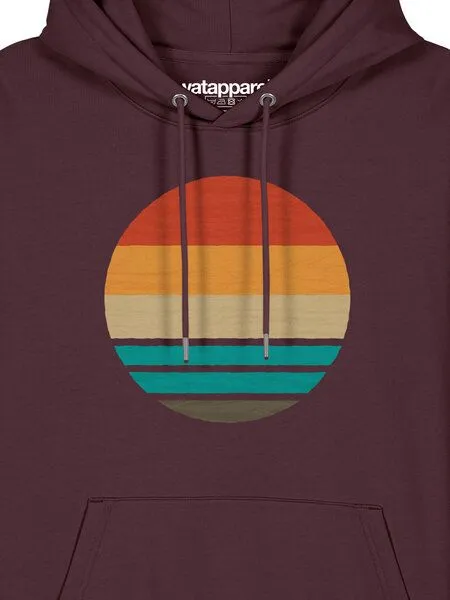 watapparel watapparel Hoodie Unisex Retro Sunset Ocean, Blue, – Produktbild 3 von 4
