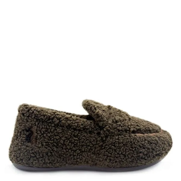 thies thies 1856 ® Rec Teddy Loafer aus rec. Kunstfell, Chocolate, – Produktbild 1 von 4