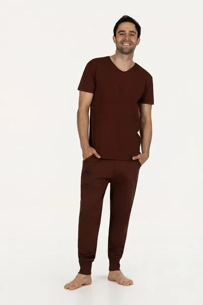 Renegade Guru Renegade Guru Herren Yoga Shirt Namaste, Marron (braun), – Produktbild 5 von 5