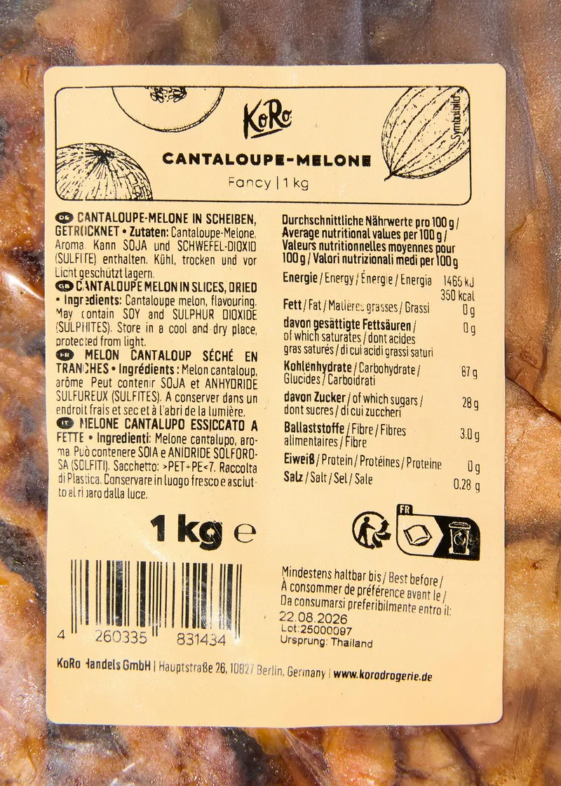 KoRo Cantaloupe-Melone 1 kg – Produktbild 5 von 5