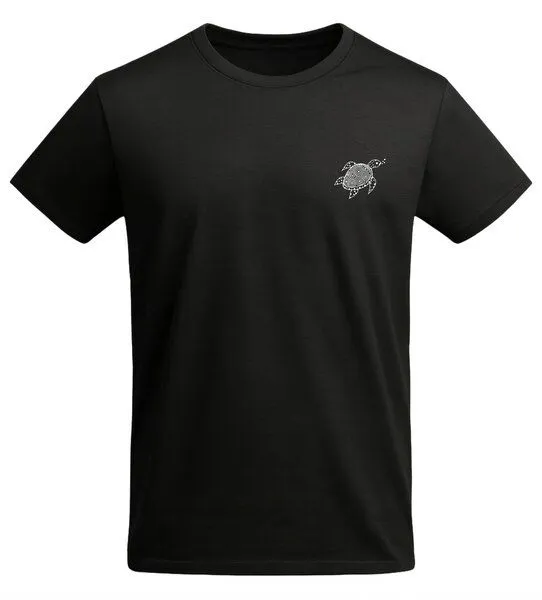 vis wear vis wear Die Schildkröte aus dem Ozean - Organic Shirt, Schwarz, – Produktbild 4 von 4
