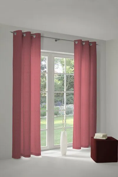 Nature by Adam Nature by Adam Vorhang aus 100% Bio-Baumwolle - Made in Germany - Uni Collection, Rot, – Produktbild 6 von 7