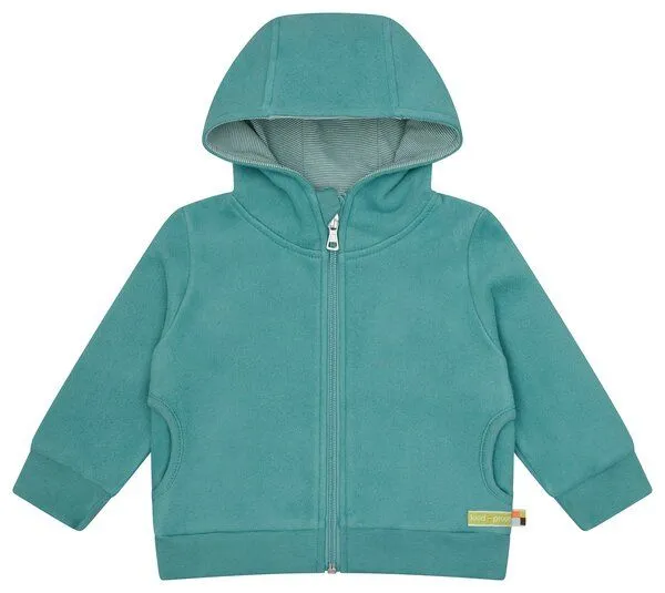 loud + proud loud + proud Babys & Kinder Jacke aus Baumwoll-Fleece, GOTS-zertifiziert, Oregano(grün), – Produktbild 1 von 3