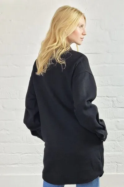Wunderwerk Wunderwerk Long overshirt merino, 900 black (schwarz), – Produktbild 3 von 3