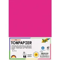 folia folia Tonpapier, 130 g/m², 50 x 70 cm, 10 Bogen, pink – Produktbild 1 von 1