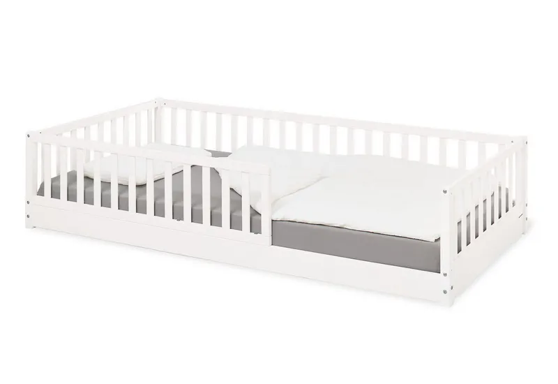 Pinolino Pinolino Bodenbett "Evi", Buche massiv 90 x 200 cm, Weiß, – Produktbild 2 von 3