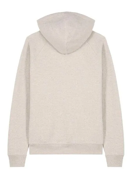 YTWOO YTWOO Klassischer Unisex Raglan Hoodie mit Relaxed Fit aus 100% Biobaumwolle, Hellbeige meliert, – Produktbild 3 von 4
