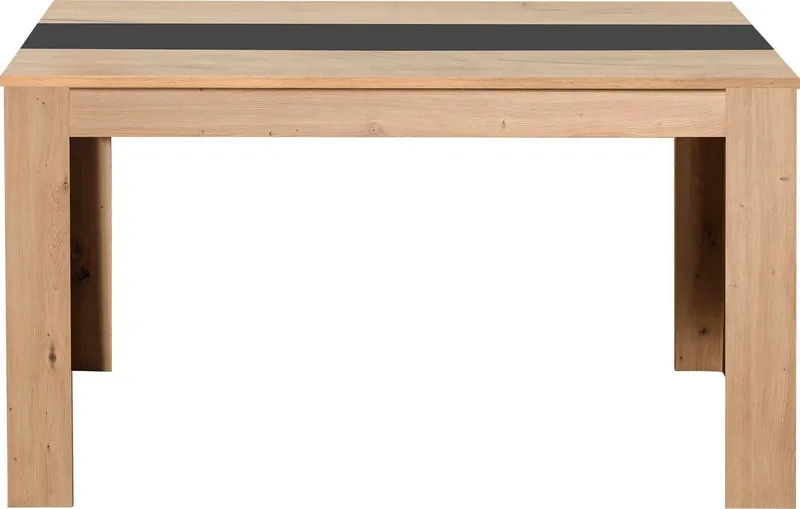 Home affaire Esstisch Domus, Mittelplatte in schwarz Farbe, Beige, – Produktbild 2 von 5