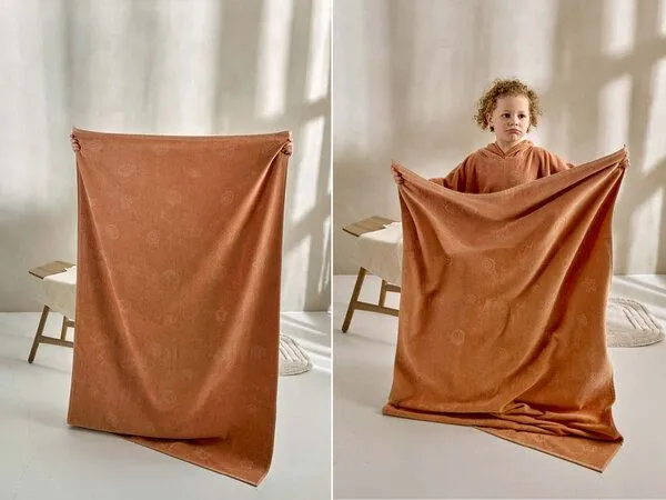 Yumeko Yumeko Strandtuch Velours Seashell 86x140, Terracotta, – Produktbild 2 von 4