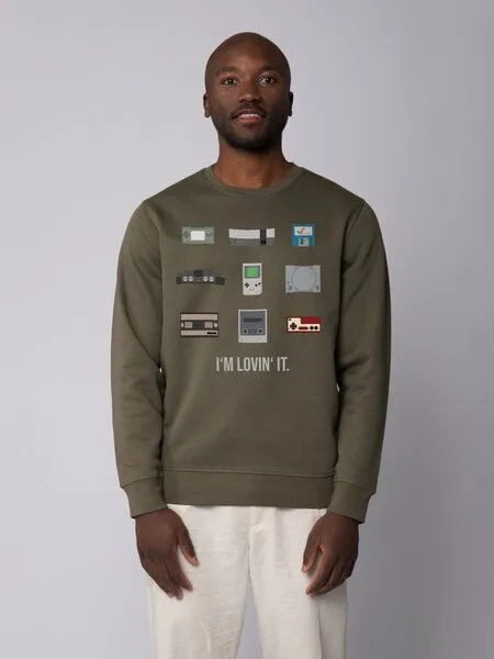 watapparel watapparel Sweatshirt Unisex Videogames, Khaki, – Produktbild 2 von 3
