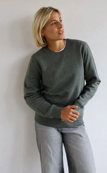 Kultgut Kultgut NEW Recycling Generation - Vegan Sweatshirt / Kuschelig weich, Naturgrünmeliert, – Produktbild 1 von 4