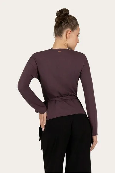 Urban Goddess Urban Goddess Aurora Yoga & Pilates Wickel-Longsleeve, Berry (lila), – Produktbild 3 von 4