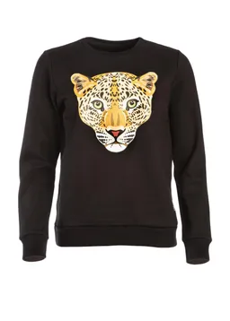 MAHLA MAHLA Damen vegan Sweatshirt Wild Cat Schwarz – Produktbild 1 von 1