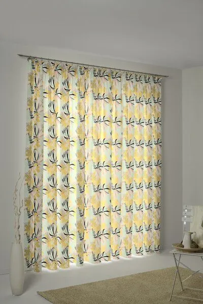 Nature by Adam Nature by Adam Vorhang aus 100% Bio-Baumwolle - Made in Germany - Jungle, Gelb, – Produktbild 7 von 7