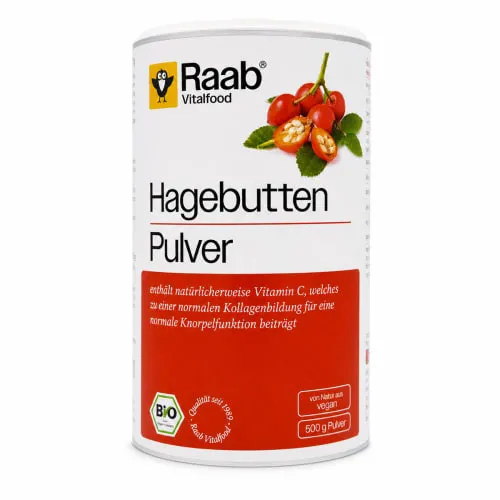 Raab Vitalfood Bio Hagebutten Pulver (500g) – Produktbild 1 von 1