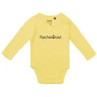 Gary Mash GARY MASH Baby Langarmbody Flaschenkind aus Bio-Baumwolle, Gelb, – Produktbild 1 von 1